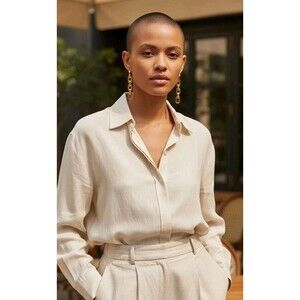 Eddie Borgo Chain Link Earrings 12K Yellow Gold Plated 2' Drop Pierced New